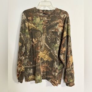 VTG Fieldline Advantage Timber Camo Long Sleeve Pocket T-Shirt Mens XL Hunting